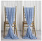 Yurosiay 2 Stück Hochzeit Stuhlhussen Stuhlschleifen Chiffon Romantisch Tüll Stuhlbezug Chiffon Stuhlschärpen Hochzeit Gangstuhl Deko Tüll Schleife Stuhl für Hochzeit Blau 30X300Cm