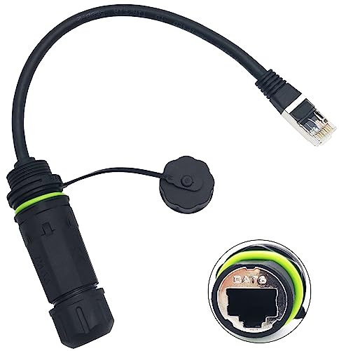 CTRICALVER 1 Stück Wasserdichter RJ45 Koppler, M20 mit Abschirmung CAT6 Wasserdichter Steckverbinder, Schalttafelmontage IP68 Outdoor Ethernet LAN Kabelstecker