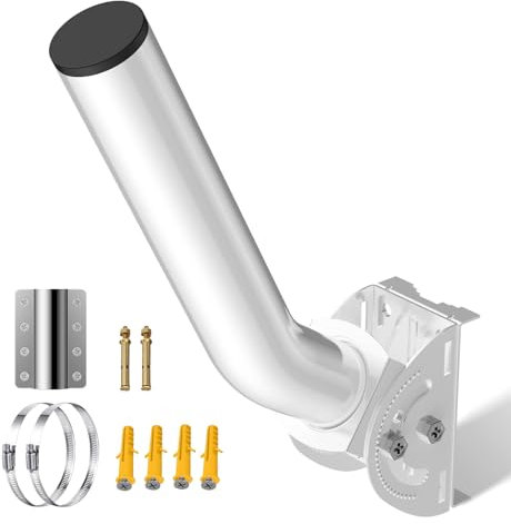 Universal Wireless Bridge Bracket Mount, Poles/Wall Mounting, 12 Adjustable J Pole Mount for Outdoor Antenna Access Point Weather Station Point-to-Point WiFi Extender Router CPE Bridges, 2-Pack