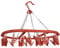 xtralotz Sock Hanger for Washing Line with 20 Pegs Clothes Drying Airer Rack Indoor Outdoor Dryer for Socks Underwear Baby Wear Hats Gloves (Orange, 1)