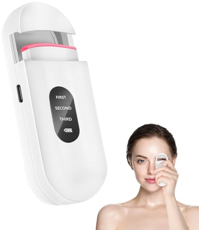 Smiling Shark Wimpernzange Beheizbar, 2023 Neue Version Elektrische Wimpern Curler Professionell 3 Heizmodi & Akkuanzeige Frauen Atemberaubende Wimpern In Minuten, Beheizbar-Wimpernzange-Wimpern-Mini