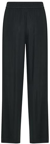 Kaffe Damen Women's Casual Pants Elastic Waist Wide Legs Full-Length Pockets Hose, Black Deep,