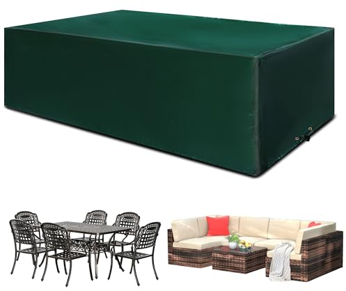 Funshot Abdeckung für Gartenmöbel, 270x180x90cm, wasserdichte Schutzhülle für Gartentische, Loungemöbel, Terrassenmöbel, Sofas, Abdeckplane Gartenmöbel, Anti-UV, Rechteckig