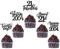 30 Stück Vintage 2004 Tortendeko Glitzer Happy 21st Twenty-one Awesome Since 2004 Cupcake Toppers 21 Fabulous Kuchen Deko für 21. Geburtstag Hochzeitstag Party Kuchen Dekorationen Schwarz