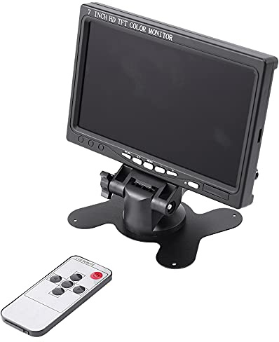 CENMEN Monitor portátil de 7 pulgadas pantalla 1024x600 monitor de fotografía compatible/VGA/AV enchufe europeo