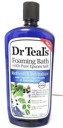 Foaming Bath with Pure Epsom Salt, Refresh & Revitalize with Superfood 1000ml