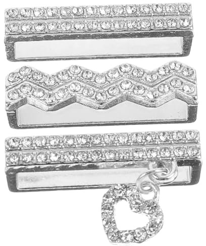 Angoily 3pièces Lot De Breloques Pour Bracelet De Montre Boucle Strass Anneau De Décoration Métal Couleurs Délicates