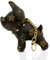 LUCKYKUN Taschenanhänger Hund aus schönem Kunstleder Schlüsselanhänger Französische Bulldogge PU Leder Kreative Niedlich Tier Schlüsselbund Familien Freund Partner Geschenk (Braun-beige)