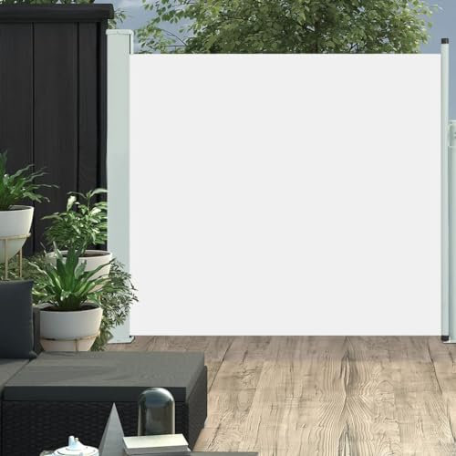 Genérico Toldo Lateral retráctil, Pantalla de privacidad para Exteriores, Sombra para terraza con Base de Acero sólido, protección contra el Viento y el Sol, poliéster, Azul, 100 x 500 cm