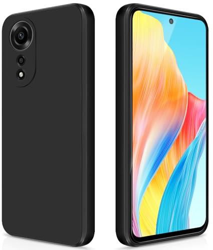 GiiYoon Funda para OPPO A58 4G, Case de Silicona Suave de TPU Carcasa Protector de Goma Fexible Prueba Liviano y a Delgado de Golpes Antirrayas para Teléfono (Negro)