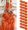 Pesonlook 10er-Pack orangefarbener Käsetuch-Tischläufer, 3 m orangefarbener Tischläufer aus Gaze-Käsetuchstoff, halbdurchsichtiger Tischläufer für Hochzeitsempfang, rustikale Boho-Party, Brautparty