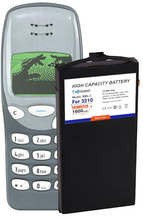 TOPGOBAT Wiederaufladbarer BML-3 Akku,1600mAh Akku mit hoher Kapazität, geeignet für Nokia 3210 3210e 3320