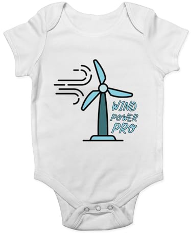 Shopagift Wind Mill Power Baby Vest Wind Power Pro Renewable Energy Bodysuit Boys Girls