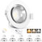 YindaLux 6x LED Einbaustrahler 230V Dimmbar 5W Einbauspots Schwenkbar 3000K/4000K/6500K LED Spot 75-80mm Lochmass Deckenspots IP44 Einbauleuchten Weiß Silber matt Alu für Badezimmer Wohnzimmer