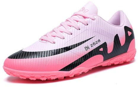 DHOVOR Football Boots Boys Girls Astro Turf Football Boots Kids Professional Training Football Shoes Athletics Sport Indoor Soccer Shoes