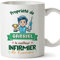 Mugffins Tasses Personnalisables pour INFIRMIER homme - En Français - Cadeau Personalisé- Propriété de - 11 oz / 330 ml