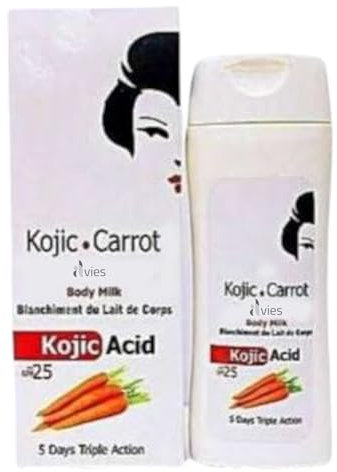 Kojic Acid, Kojic Carrot Acid Body Lotion Body Cream, body Moisturiser, Hydrating Protection, Kojic Body Milk, Body Lotion for Dry Skin Care, Skin Tightening Cream, for Men and women, Body Milk