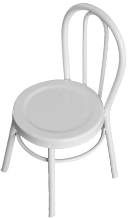 FONGKNOX Miniature Chair Mini Metal Chair Vintage Dollhouse Furniture Mini Iron Chair Mini Craft Dining Chair Model Mini Chair for Dollhouse Home Decoration White