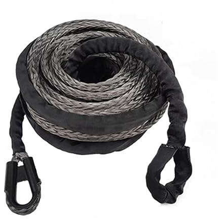 Seilwinde Windenseil, 15 m 26500 lbs/12 Tonnen Synthetische Winde Verlängerung Seil for Off-Road-Fahrzeug ATV UTV SUV LKW Boot Winde Zubehör,für ATV UTV SUV LKW Boot Offroad
