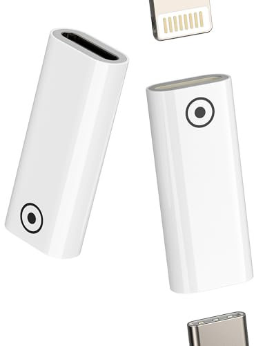 Adaptador USB C Hembra a Lightning Hembra para Apple Pencil Cargador(2 Pack) para iPad Pro Tipo C Cable Conector Generacion 1st Generación Lapiz Conversor para iPhone Certificado MFI Adapter