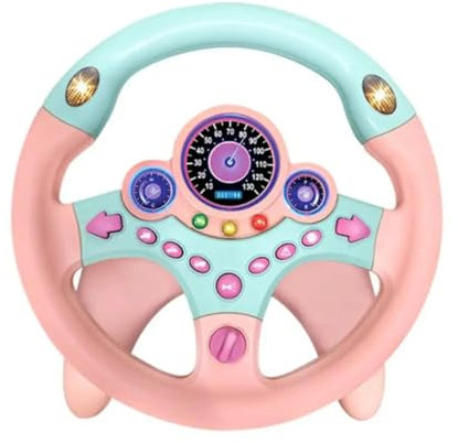 Volante interattivo giocattolo per bambini, Controller di Guida Portatile simulato con Suoni Divertenti e Musica, Regalo educativo precoce per Bambini - WHEELPLAY