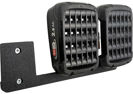 Wandhalterung für 3x Bosch 18V Akku Kompatibel mit PBA Akkus der grünen Home & Garden Serie – Schwarz – Platzsparend & stabil – Made in Germany | Xebtec (für 3 Akkus)