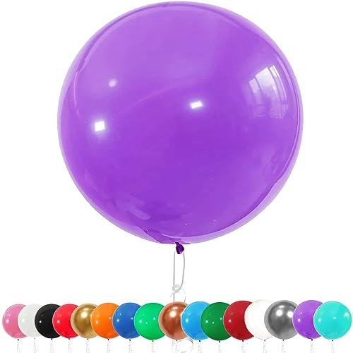 AUNGKWANG Palloncini Giganti per Feste, 6 Pezzi Grande Pallone in Lattice, 90 cm Gigante Palloncini Viola per Feste, Compleanni, Matrimoni, Battesimi, Lauree, Natale, Carnevale, Celebrazioni