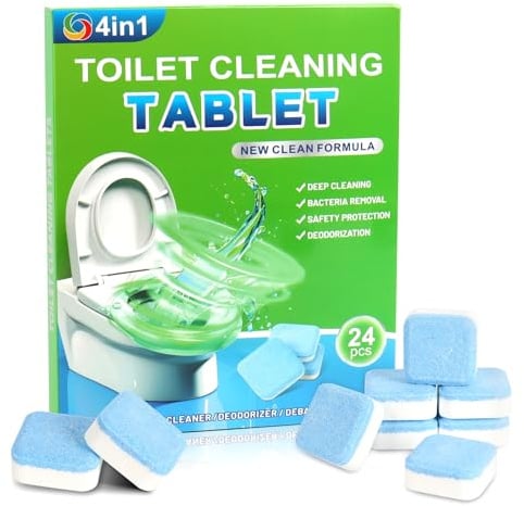 24 Stück WC Tabs,Extra Stark für intensive Sauberkeit in der Toilette & Urinalen,Verhindert Kalk & Schmutz