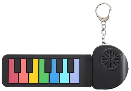 Roll Up Elektronisches Klavier, Taschengröße, Schlüsselanhänger, praktische Tastatur, Musikinstrument, Kinder, Erwachsene, Musiklernen, langlebig, leicht, faltbar, Silikon, Klavier