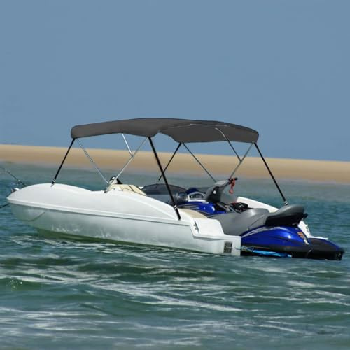 Genérico Toldo Bimini de 3 Arcos Gris Antracita 183x140x137 cm, Cubiertas para Almacenamiento de barcas Multicolor,93133