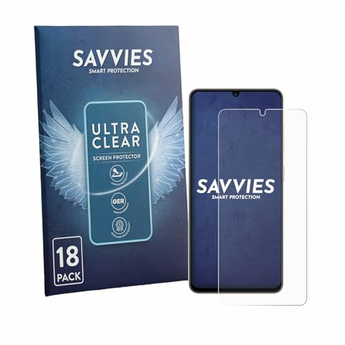 Savvies 18 Stück Schutzfolie für ZTE Blade A56 Displayschutz-Folie Ultra-Transparent