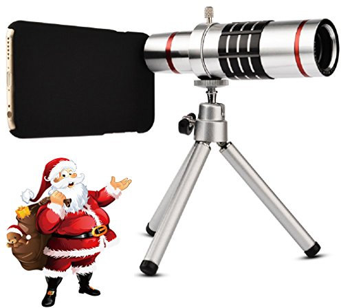 Youniker Optical Camera Lens Kit for iPhone 7 Plus,18x Manual Focus Telephoto Lens for iPhone 7 Plus,Including 18x Aluminum Zoom Telescope Camera Lens With Tripod + iPhone7 Plus Case