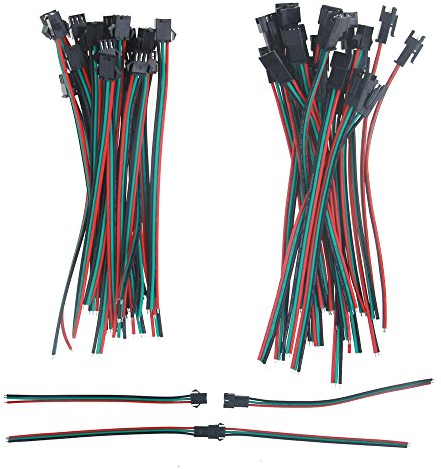 ALITOVE 20 Sätze 3 Pin JST SM Stecker Kabelverbinder LED Verbinder Kabel 15cm 20AWG 3 Polige LED Anschluss Stecker für WS2812B WS2811 SK6812 SK6812-RGBW LED Streifen Licht