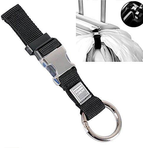 AVESON Add-A-Bag Luggage Strap Jacket Gripper Holder, Luggage Straps Baggage Suitcase Belts Travel Accessories - Make Your Hands Free, Black