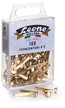 100 Stopper Messing Nr. 5 - mm 25 - Hängebox Leonecolor - Made in Italy