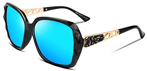 FEISEDY Polarised Sunglasses Womens UV400 Protection Large Rectangle Driving Sun glasses for Women B2289