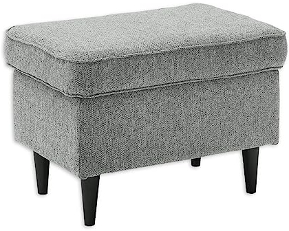 DEINE TANTE EMMA 64-931-16 Oskar Brego 09 grau Hocker Sitzhocker Fusshocker Relaxhocker Stoff ca. 63 x 42 cm