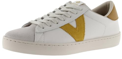 victoria Sneaker Unisex Berlin Leder & Farbige Einsätzen & Veloursleder-Zehenkappe 1126142 für Erwachsene Mostaza 39