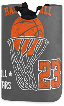 Mnsruu Wäschekorb, Basketball, kein tragbarer Wäschekorb, groß, faltbar, mit Griffen