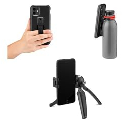 JOBY FreeHold iPhone 11 Case Kit with HandyPod Tripod, Smartphone Stand, Protective Cover with Elastic Finger Loop and Flexible Arms, Mini Travel Tripod for Vlogging
