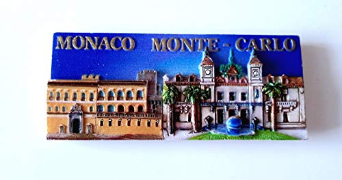 Idellia Magnet Monaco, Monte-Carlo in Relief aus Kunstharz