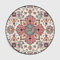 Lanqinglv Teppich Rund 40 cm Bunt Blume Muster Terrassen Teppiche Böhmisch Dekorative Kinderzimmer Schlafzimmer Mandala Bedruckte Runder Teppich Vintage Boho Kinderteppich