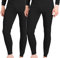 BestSale247 2er Pack Herren Thermo Unterhose Lang Skiunterwäsche Thermounterwäsche Baumwolle (Schwarz / 2 Stück, XL)