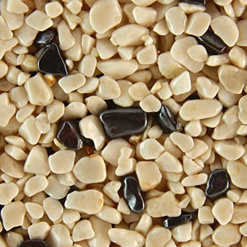Terralith Edelsteinteppich WAND Hämatit/Crema für 1 qm