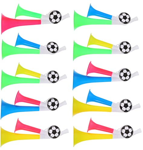 NUOBESTY Vuvuzela Stadion Horn Fan Cheer Horn Party Noisemaker Air Horn Laut Noise Maker Für Fußball Fußball Party Karneval Sport Spiele 10pcs