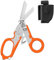 Raptor Erste-Hilfe-Schere, All-in-One taktische Schere, Taschenschere & Feuerwehr-Werkzeug-Set, Glasbrecher in Tuff-Cut-Schere mit Utility Holster (Orange)