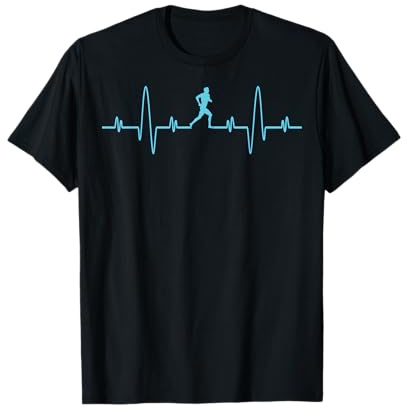 Lustiges Herzschlag-Shirt für Läufer und Jogger, cooles Geschenk T-Shirt