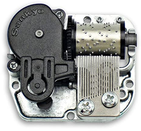 BinkeGG Pièces Détachées de la Boîte à Musique Grise Mécanisme de Musique Sankyo DIY (60 mélodies en option) (La Vie En Rose)