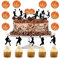TIESOME 24 Stück Basketball Cupcake Toppers, NBA Star Sport Fan Basketball Backboard Cupcake Picks Baby Dusche Basketball Spieler Sport Thema Geburtstag Party Kuchen Dekorationen Zubehör