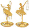 JJ PRIME - 2 Sets Schmuck Ständer | Ballerina Gold Ohrringe Aufbewahrung | Schmuck Organizer | Ohrring Schmuckständer Gold